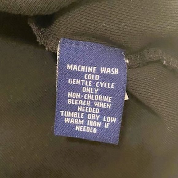 Chaps Ladies Top Pitch Black XL Lace cap sleeves - Picture 4 of 7